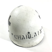 WWII M1 Helmet Liner, CHAPLAIN marked